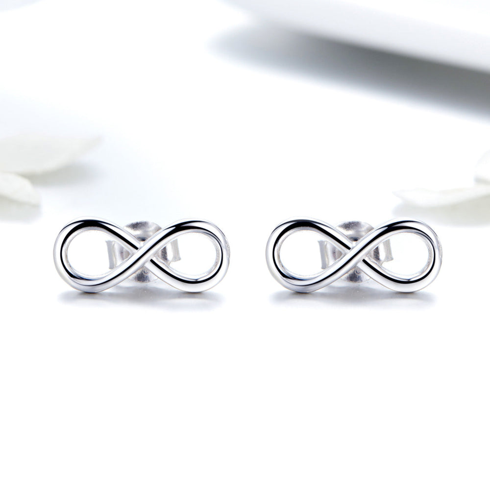 925 Sterling Silver Earrings for Women - 0.6*1.3 cm, Plated Platinum