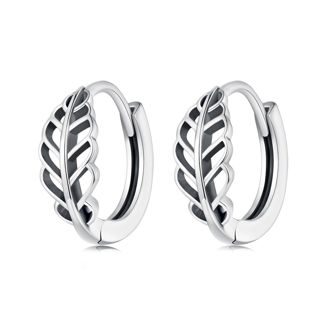 925 Sterling Silver Oxidized Earrings 12*5mm