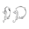 925 Sterling Silver Plated Gold Earrings Size 1.8cm for Women