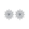 925 Sterling Silver White Gold Plated 0.7cm Pavé Set CZ Earrings for Women