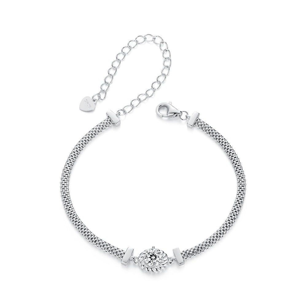 925 Sterling Silver 0.5 Carat Moissanite White Gold Plated Bracelet for Women