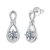 925 Sterling Silver 0.5 Carat Moissanite Earrings for Women