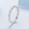 925 Sterling Silver White Gold Plated 0.26cm CZ Ring Size 6.0 for Women