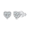 925 Sterling Silver Moissanite 0.03 Carat Earrings for Women