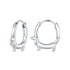 925 Sterling Silver Earrings 14*3mm with 11mm Inner Diameter for Women