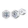925 Sterling Silver 0.3 Carat Moissanite Earrings for Women