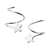925 Sterling Silver Pentagram Earrings