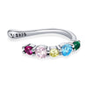 925 Sterling Silver Earrings with Pavé Setting & CZ - Oxidized Silver - 0.3*1.2cm