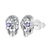 925 Sterling Silver Earrings with Oxidized Finish and CZ Stones
