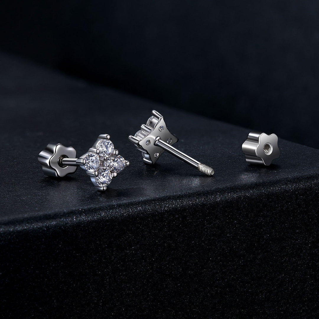 925 Sterling Silver 10mm Moissanite Earrings for Women