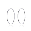 925 Sterling Silver Plated Platinum Earrings 3cm for Women