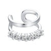 925 Sterling Silver Earrings with Pavé Setting CZ in Platinum