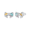 925 Sterling Silver Earrings with Transparent Glass and CZ for Women