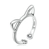 925 Sterling Silver Oxidized Paw Design Ring