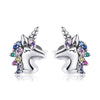 925 Sterling Silver Earrings with Pavé Setting CZ, Oxidized, 1.4x0.9cm for Women