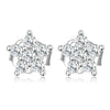 925 Sterling Silver Plated Platinum Pavé Setting CZ Earrings for Women