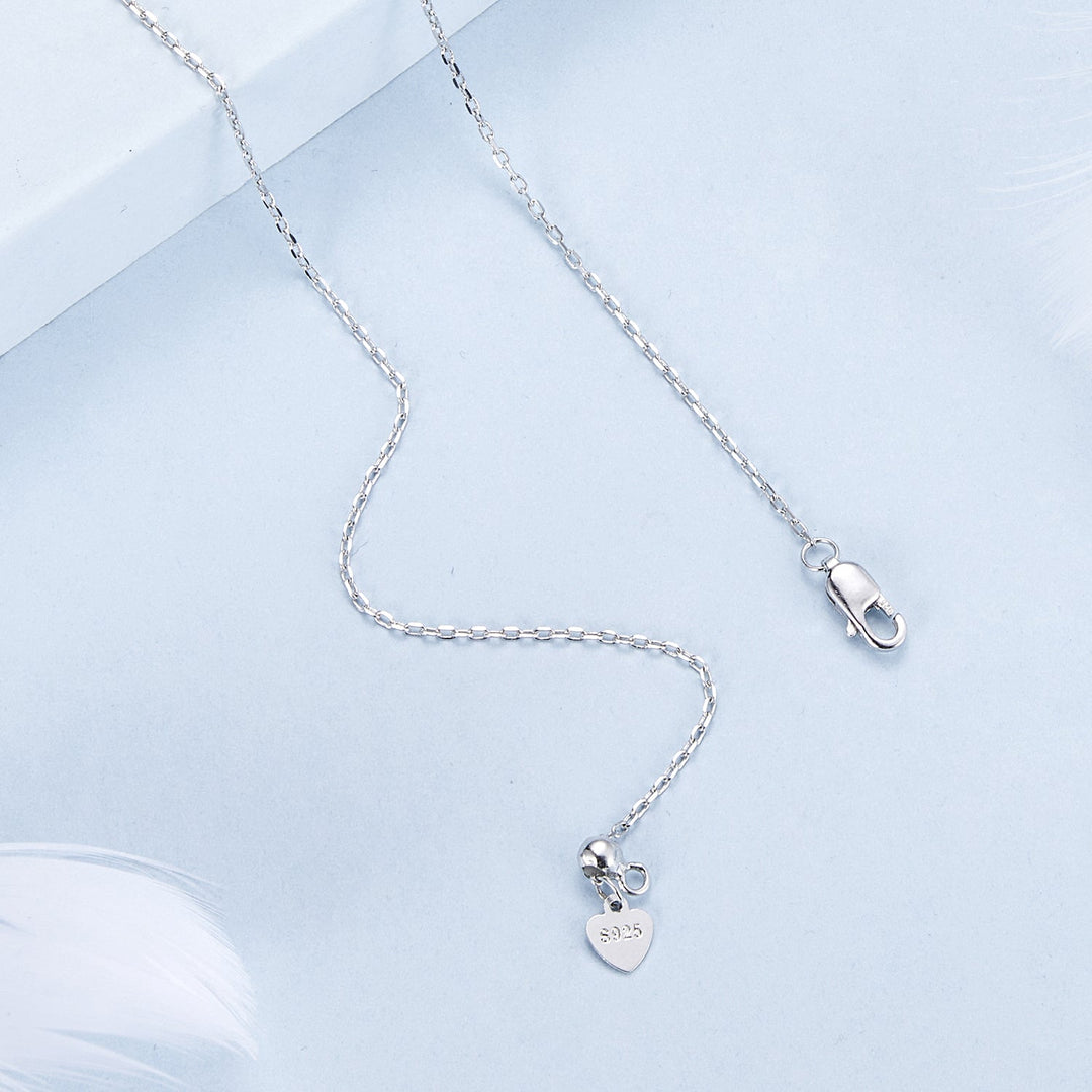 925 Sterling Silver 400mm CZ Pavé Setting Necklace for Women