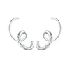925 Sterling Silver CZ Pavé Earrings for Women