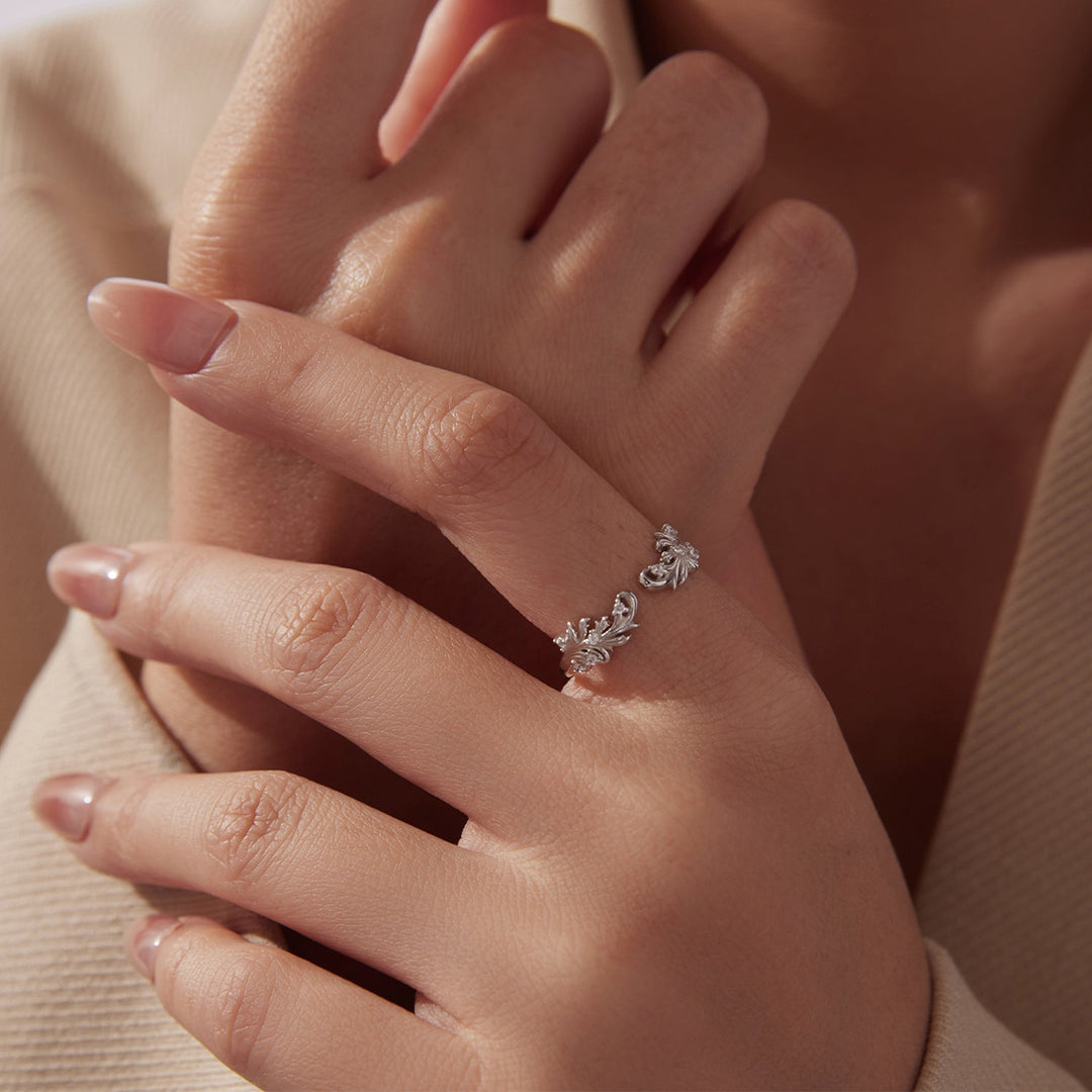 925 Sterling Silver White Gold Plated Ring with Pavé Setting CZ for Women