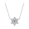 925 Sterling Silver White Gold Plated CZ Necklace 45cm for Women