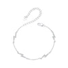 925 Sterling Silver Pave Setting CZ Bracelet with White Gold Plating