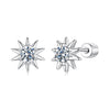 925 Sterling Silver Moissanite 0.10 Carat Earrings for Women - 0.7cm Size
