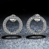 925 Sterling Silver Pavé Setting CZ Earrings