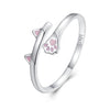 S925 Sterling Silver Enamel Oxidized Ring