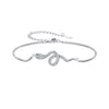 S925 Sterling Silver & Pavé CZ Platinum-Plated Bracelet