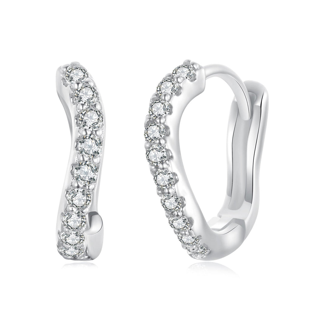 925 Sterling Silver Pavé CZ Earrings for Women