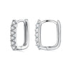 925 Sterling Silver Moissanite Earrings 1.4cm for Women