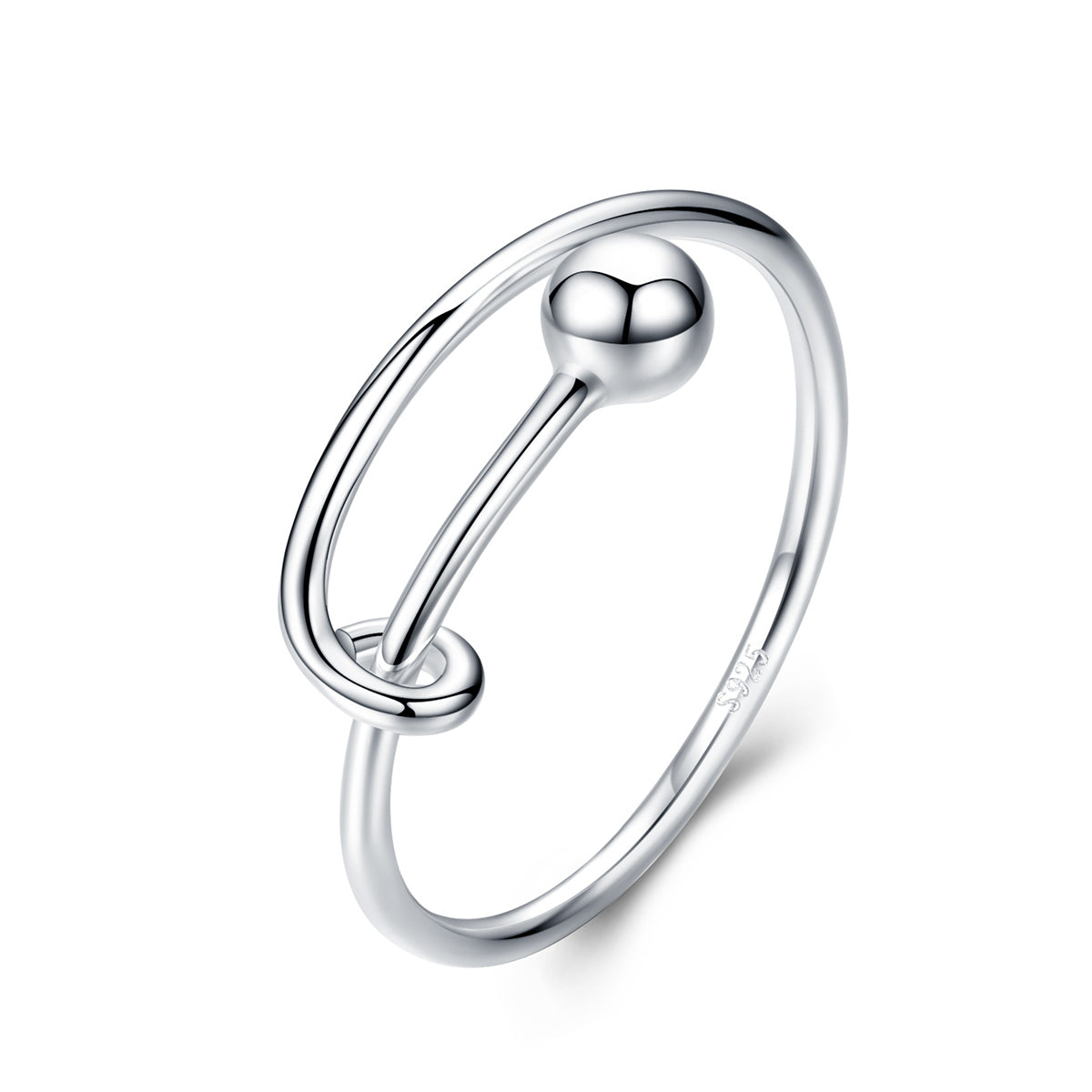 Anillos de plata de ley 925 de 0,4 cm de ancho para mujer