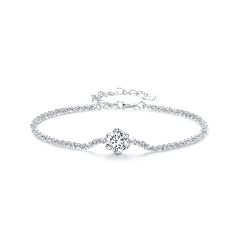 925 Sterling Silver 1 Carat Moissanite Bracelet for Women
