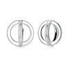 925 Sterling Silver Earrings - Oxidized Silver Finish, 1.3cm for Women