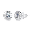 925 Sterling Silver 0.1 Carat Genuine Moissanite Earrings for Women