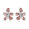 925 Sterling Silver White Gold Plated Enamel Earrings 0.9*1.0cm for Women