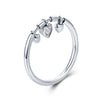 925 Sterling Silver Heart-Shaped Ring Size 5 for Women