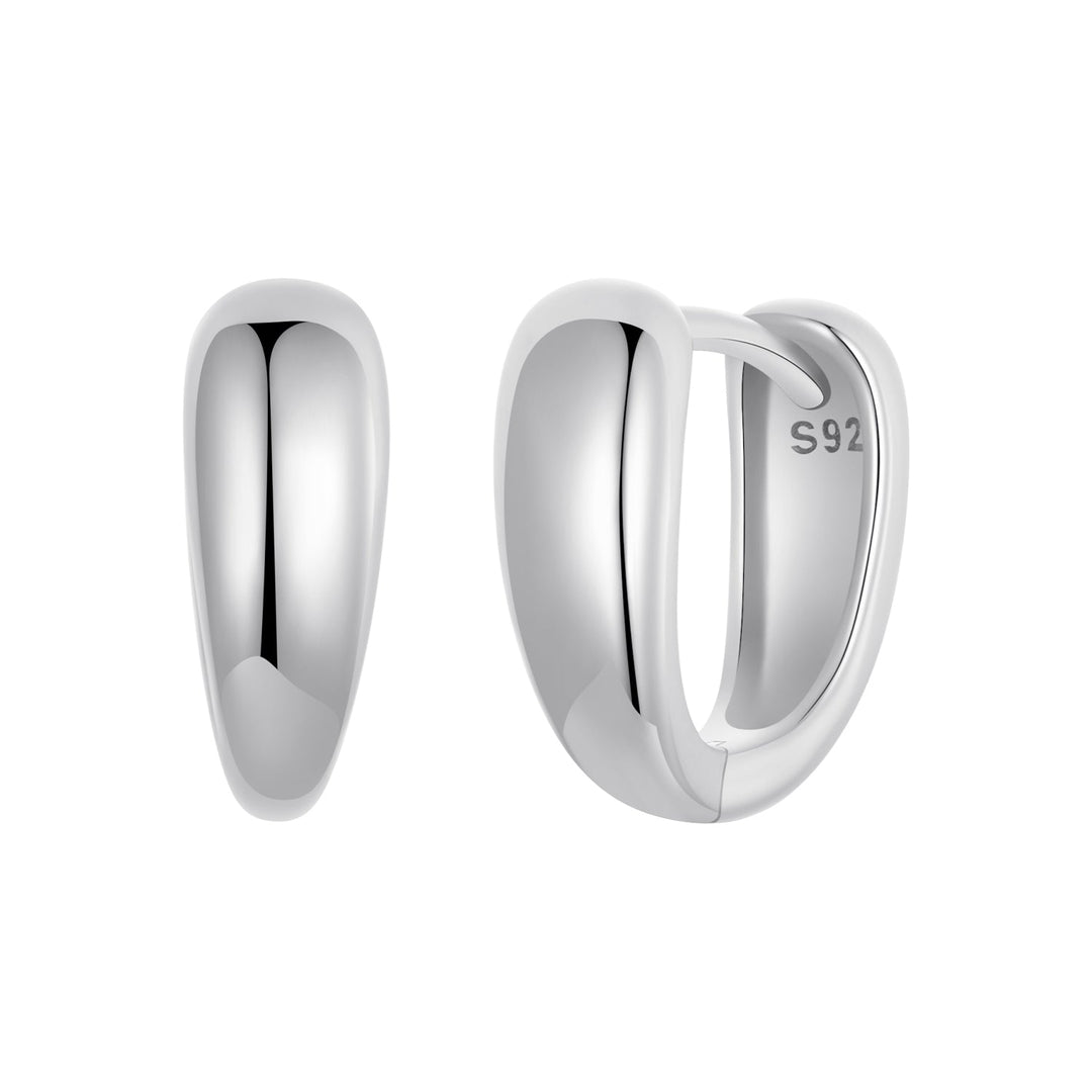 925 Sterling Silver Oxidized Earrings 12x5mm for Women