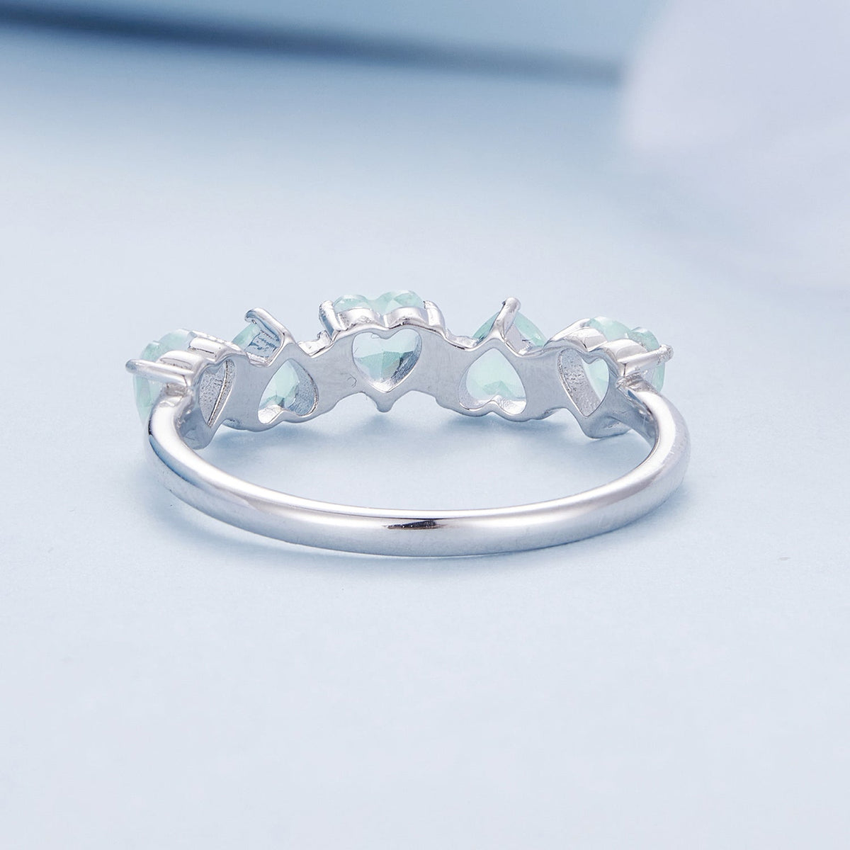 Anillo de plata de ley 925 con pavé de circonitas de 4,5 mm, talla 7, para mujer
