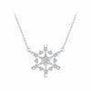 925 Sterling Silver White Gold Plated 1.8x1.9cm CZ Pendant Necklace for Women