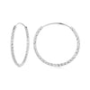 925 Sterling Silver Earrings Hoops 2.5 cm for Women