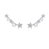 925 Sterling Silver Earrings with Plated Platinum and Pavé Setting CZ