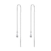 925 Sterling Silver Plated White Gold Water Droplet Earrings for Women