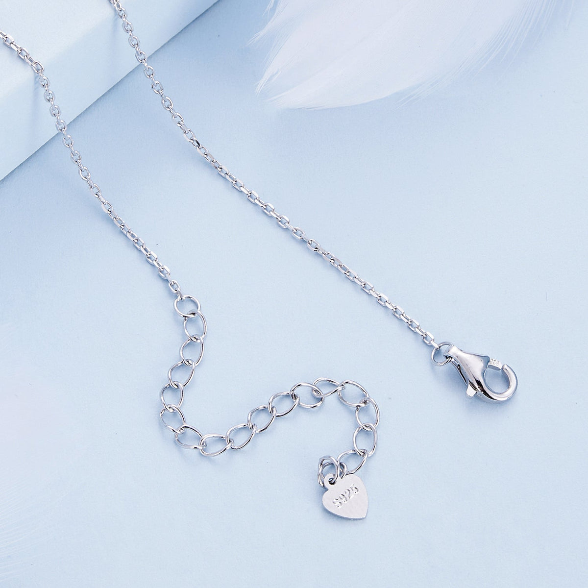 925 Sterling Silver Necklace with Pavé Setting CZ and Spinel Pendant - imagen 5 de 7