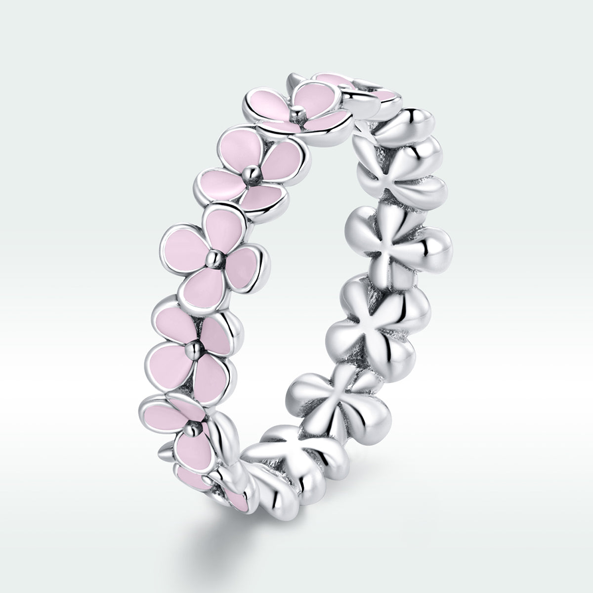 Anillo de esmalte de plata 925 talla 5 para mujer