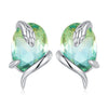 925 Sterling Silver Transparent Glass Earrings for Women