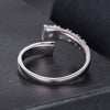 925 Sterling Silver Moissanite Ring Size E