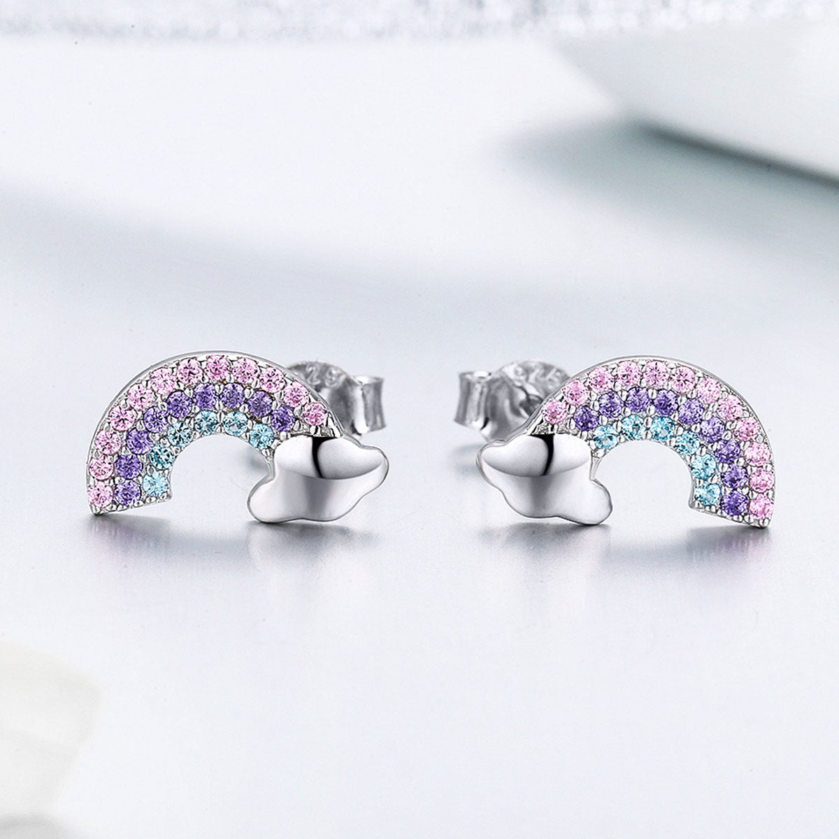 925 Sterling Silver Earrings with Pavé Setting CZ - imagen 2 de 6