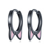 925 Sterling Silver Enamel Black Gold Plated Earrings for Women