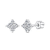 925 Sterling Silver 10mm Moissanite Earrings for Women